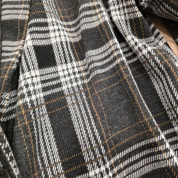 Philosophy Long Blazer Jacket Women's Large Gray‎ Notch Single Breasted Stretch - Picture 3 of 7